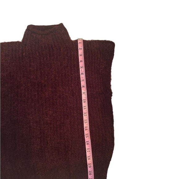 NWT BISHOP + YOUNG BIANCA SHOULDER PAD MOCK NECK FUZZY SWEATER - Picture 6 of 12